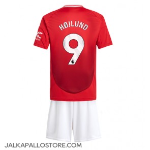 Manchester United Rasmus Hojlund #9 Kotipaita Lapsille 2024-25 Lyhythihainen (+ shortsit)